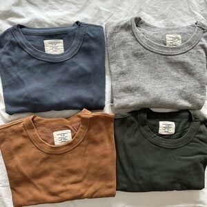 Set of Four Buck Mason Heavy Cotton Tees